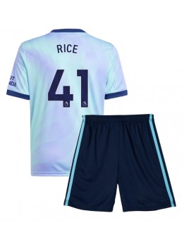 Arsenal Declan Rice #41 Ausweichtrikot für Kinder 2024-25 Kurzarm (+ Kurze Hosen)